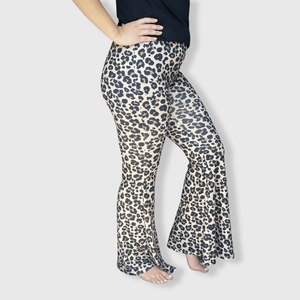 ILTEX Apparel Women's Clothing Cheetah Leopard Bell Bottom Pants - Adult