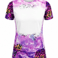 ILTEX Apparel Women's Clothing Cheetah Purple Shaded Splatter Blank Faux Bleached Top