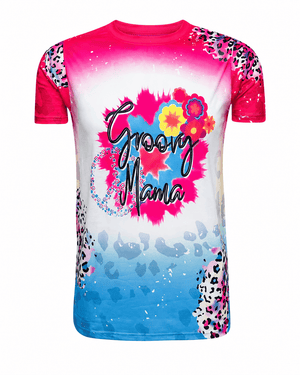 ILTEX Apparel Women's Clothing Colorful Cheetah 'Groovy Mama' Bleached Top