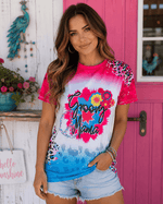 ILTEX Apparel Women's Clothing Colorful Cheetah 'Groovy Mama' Bleached Top