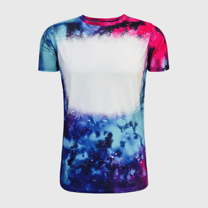 ILTEX Apparel Women's Clothing Cosmic Galactic Tie Dye Blank Faux Bleached Top