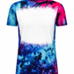ILTEX Apparel Women's Clothing Cosmic Galactic Tie Dye Blank Faux Bleached Top
