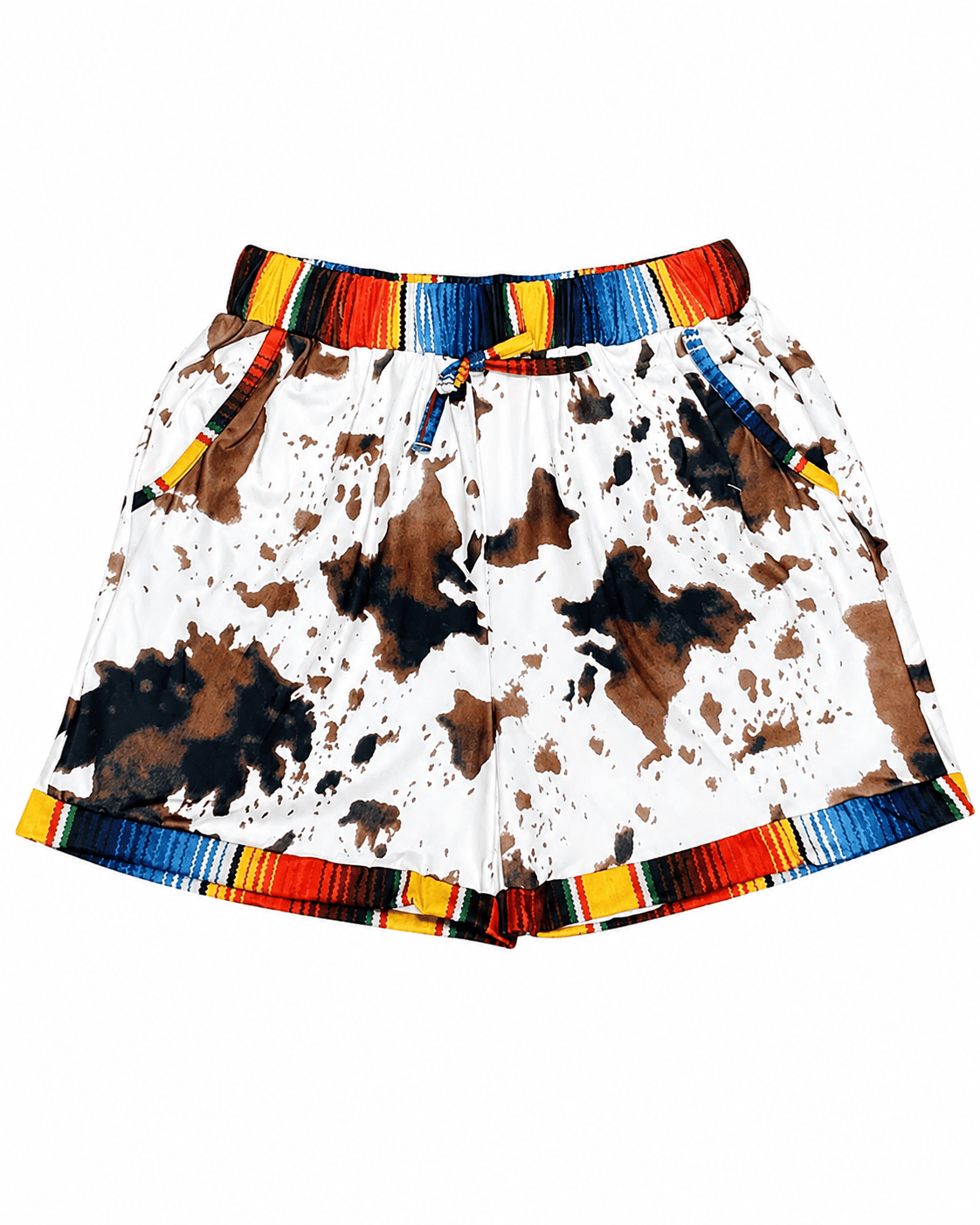 ILTEX Apparel Women's Clothing Cow Brown Serape Women's Shorts
