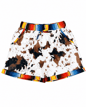ILTEX Apparel Women's Clothing Cow Brown Serape Women's Shorts