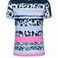 ILTEX Apparel Women's Clothing Cow Striped Design Coral Top