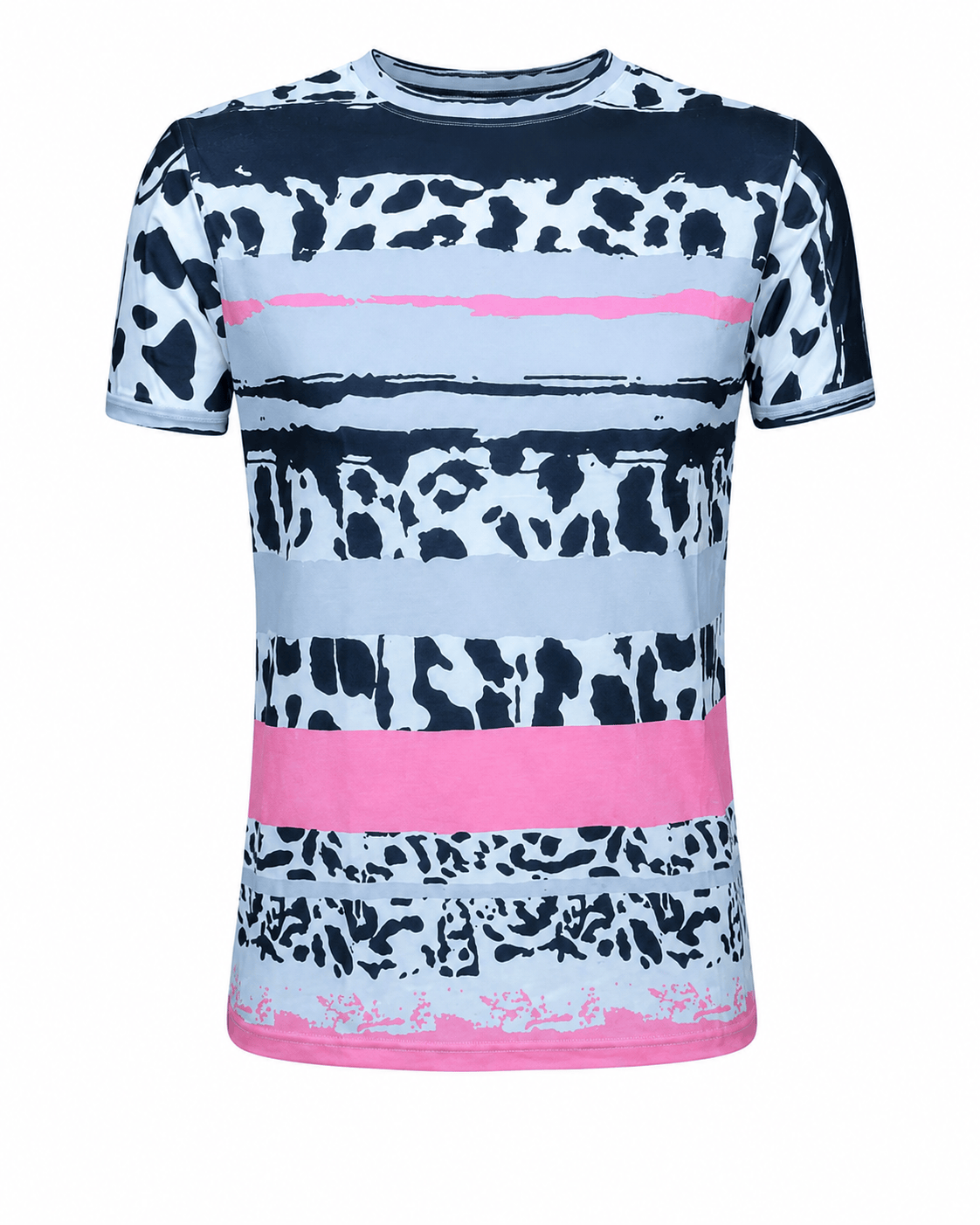 ILTEX Apparel Women's Clothing Cow Striped Design Coral Top