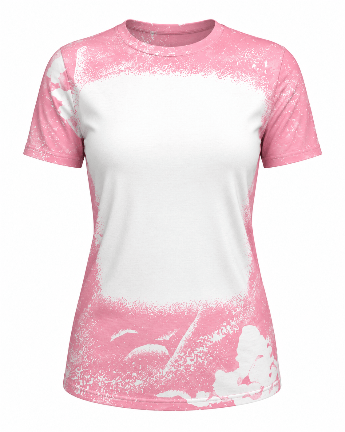 ILTEX Apparel Women's Clothing Dusty Pink Blank Faux Bleached Top