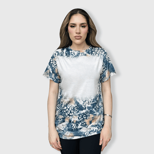 ILTEX Apparel Women's Clothing Faded Cheetah Black Gold Blank Faux Bleached Top