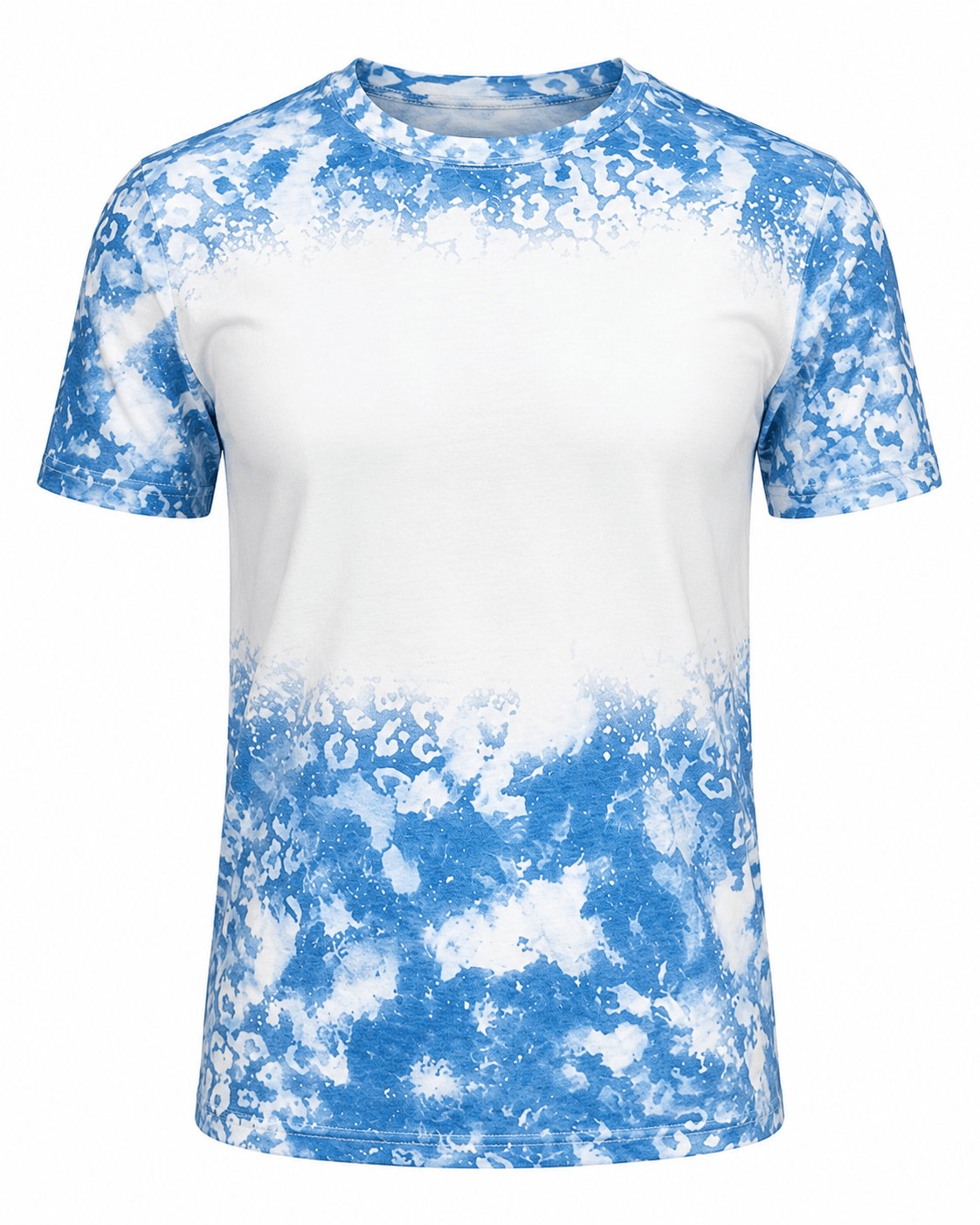ILTEX Apparel Women's Clothing Faded Cheetah Navy Blank Faux Bleached Top