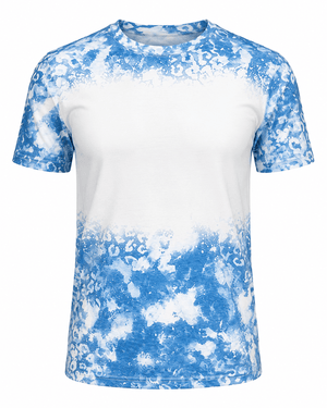 ILTEX Apparel Women's Clothing Faded Cheetah Navy Blank Faux Bleached Top