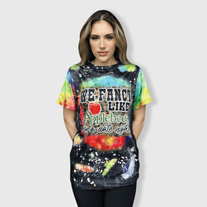 ILTEX Apparel Women's Clothing 'Fancy Like Apple Bees' Bleached Tee