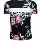 ILTEX Apparel Women's Clothing Floral Black Striped Cow Top