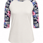 ILTEX Apparel Women's Clothing Floral Camo Gray Top