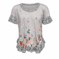 ILTEX Apparel Women's Clothing Floral Cheetah Gray Tunic Top