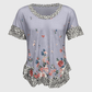 ILTEX Apparel Women's Clothing Floral Cheetah Lavender Tunic Top