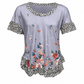 ILTEX Apparel Women's Clothing Floral Cheetah Lavender Tunic Top