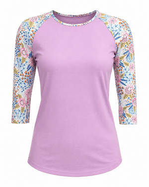 ILTEX Apparel Women's Clothing Floral Pink Abstract Top