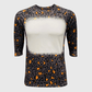 ILTEX Apparel Women's Clothing Halloween Black Raglan Blank Faux Bleached Top