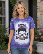 ILTEX Apparel Women's Clothing Halloween 'Momster' Purple Bleached Top