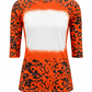 ILTEX Apparel Women's Clothing Halloween Orange Raglan Blank Faux Bleached Top