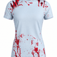 ILTEX Apparel Women's Clothing Halloween White Splatter Blank Faux Bleached Top - HAW204