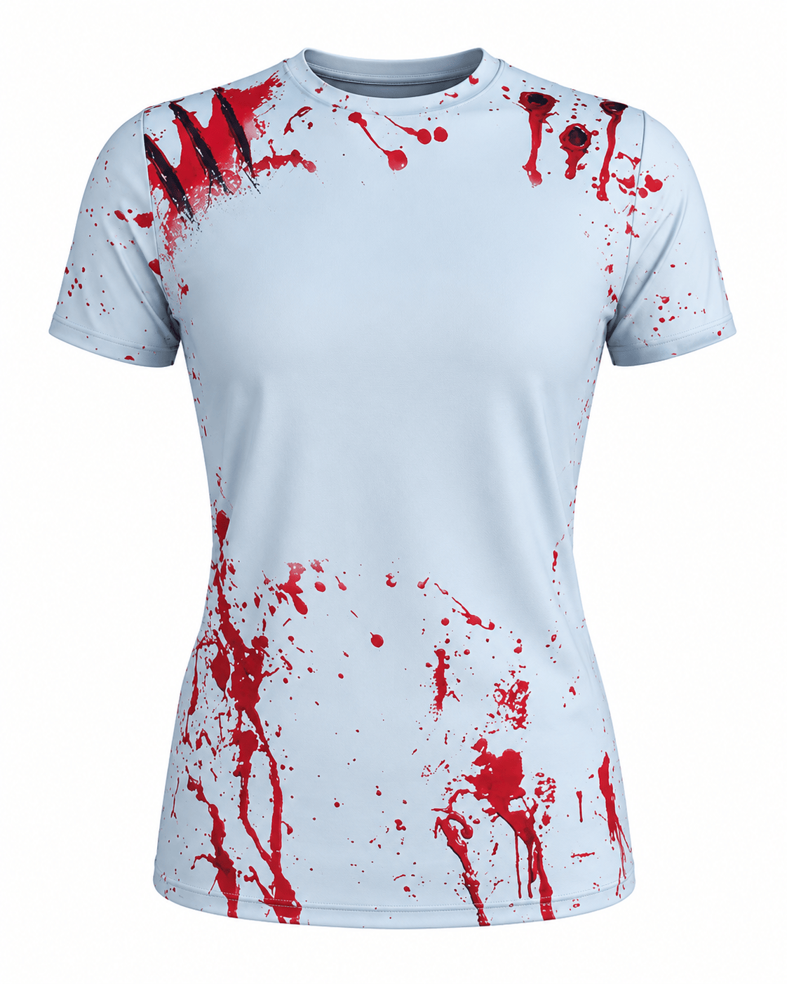 ILTEX Apparel Women's Clothing Halloween White Splatter Blank Faux Bleached Top - HAW204