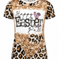 ILTEX Apparel Women's Clothing Happy Easter y'all Cheetah Top