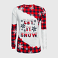 ILTEX Apparel Women's Clothing Let It Snow Buffalo Plaid Long Sleeve Top