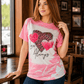 ILTEX Apparel Women's Clothing 'Love Always' Heart Dusty Pink Faux Bleached Top