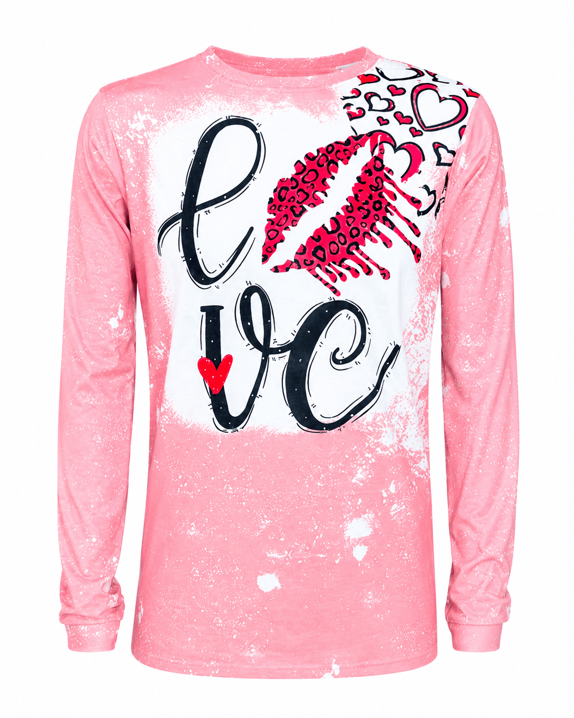 ILTEX Apparel Women's Clothing Love Hearts Dusty Pink Top