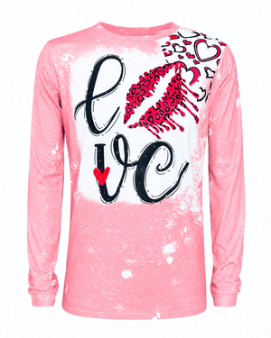 ILTEX Apparel Women's Clothing Love Hearts Dusty Pink Top
