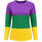 ILTEX Apparel Women's Clothing Mardi Gras Color Block Top
