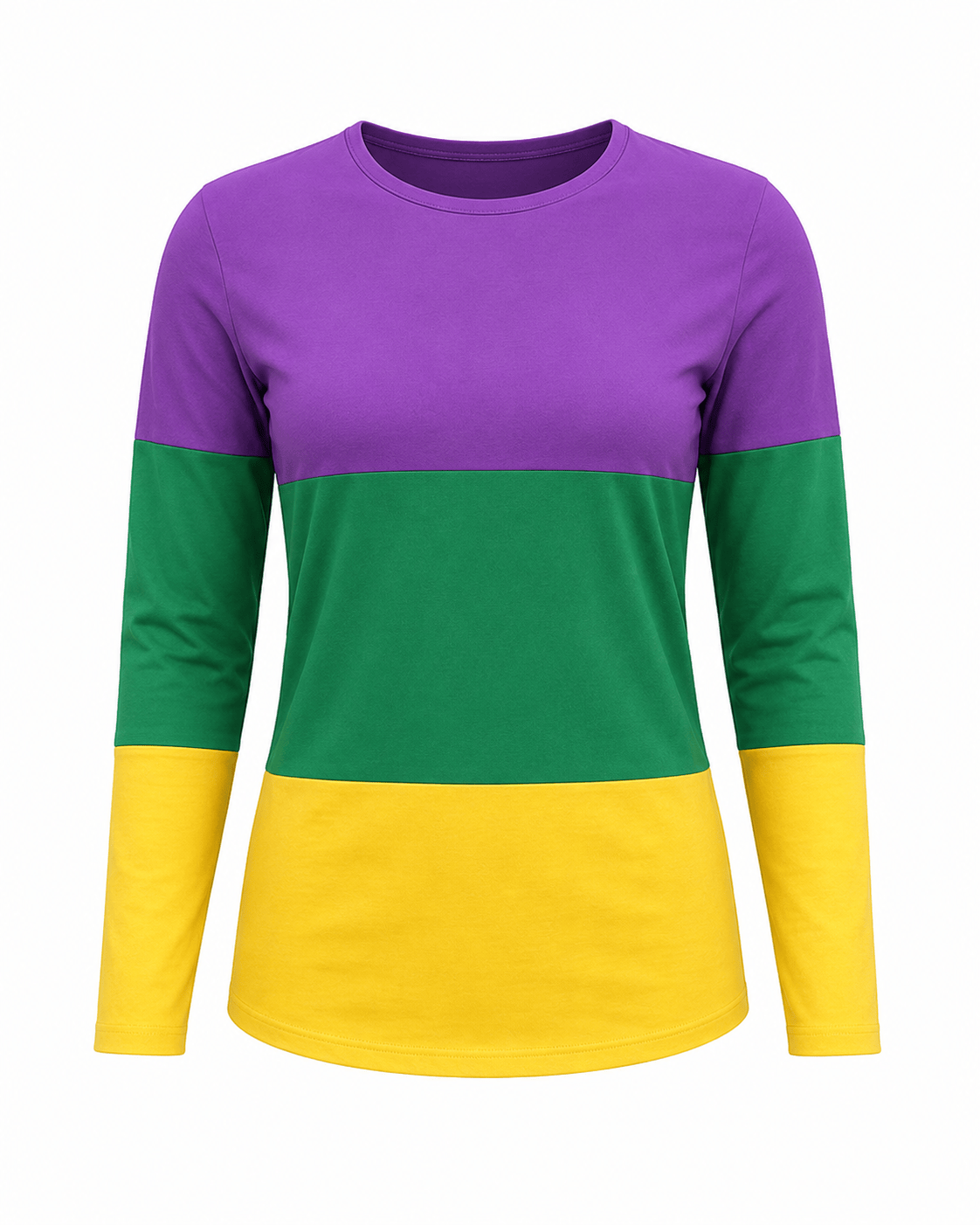 ILTEX Apparel Women's Clothing Mardi Gras Color Block Top