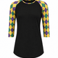 ILTEX Apparel Women's Clothing Mardi Gras Harlequin Diamond Black Top