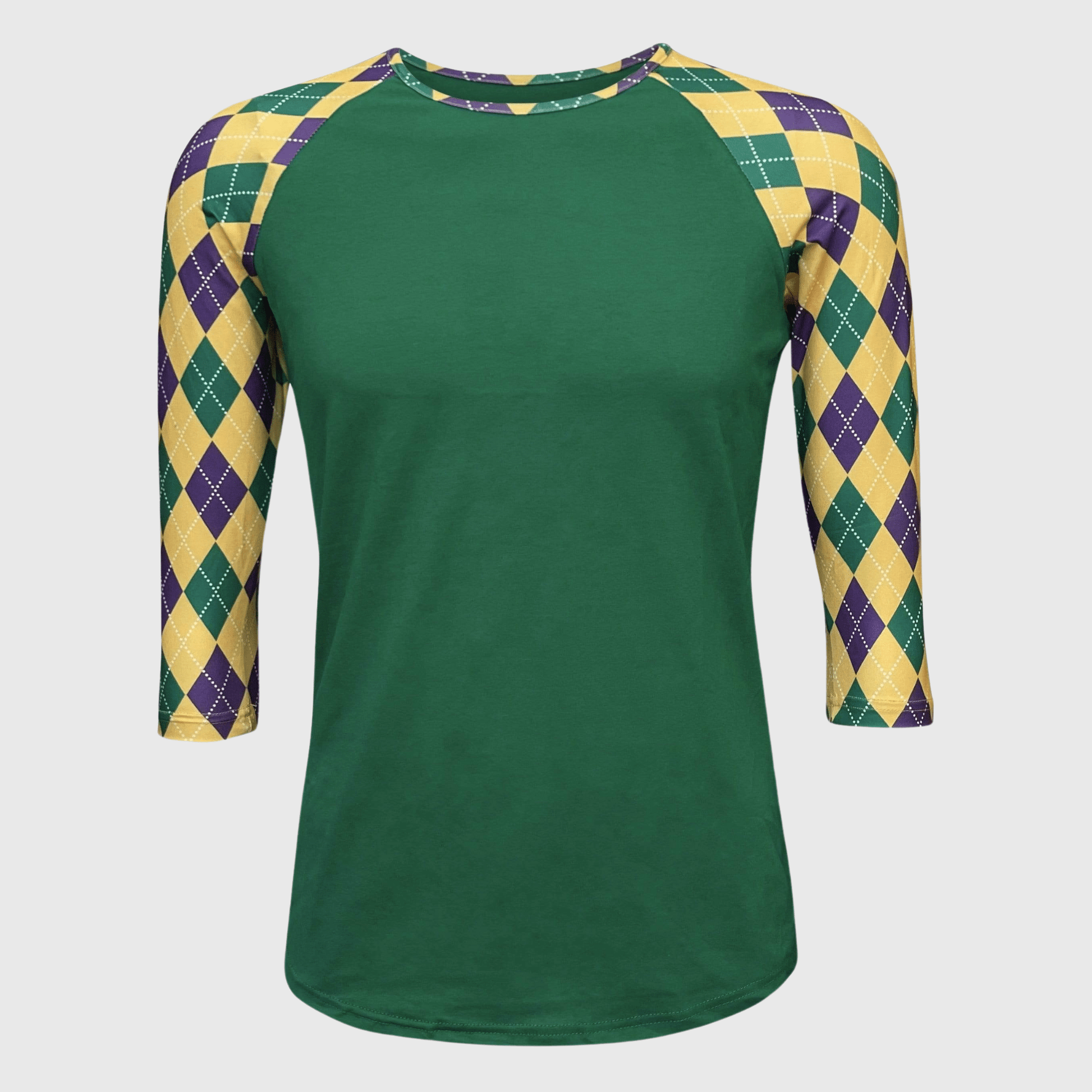 ILTEX Apparel Women's Clothing Mardi Gras Harlequin Diamond Green Top