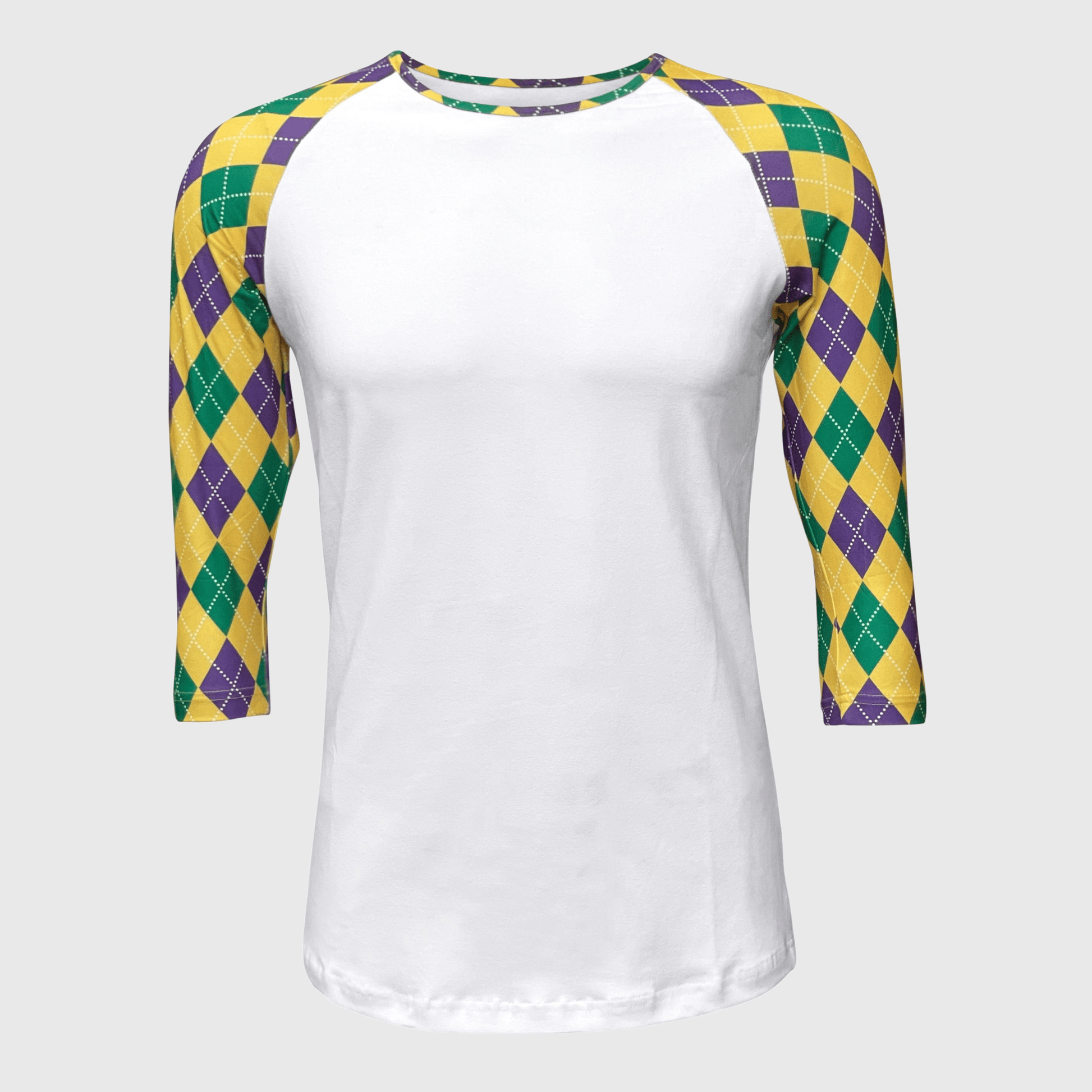 ILTEX Apparel Women's Clothing Mardi Gras Harlequin Diamond White Top