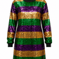 ILTEX Apparel Women's Clothing Mardi Gras Sequin Dress