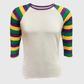 ILTEX Apparel Women's Clothing Mardi Gras Striped White Top