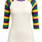 ILTEX Apparel Women's Clothing Mardi Gras Striped White Top