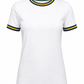 ILTEX Apparel Women's Clothing Mardi Gras White Ringer Tee