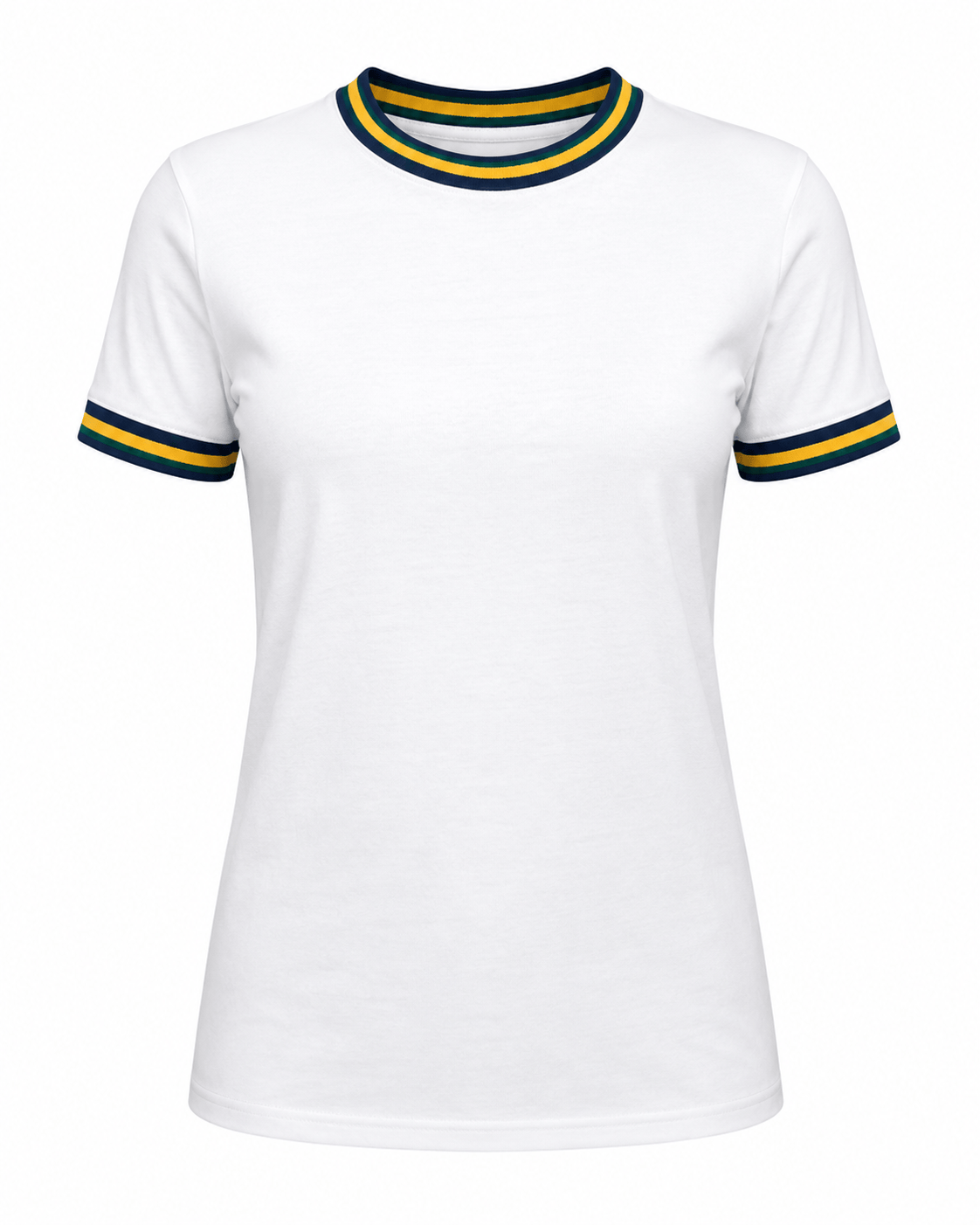 ILTEX Apparel Women's Clothing Mardi Gras White Ringer Tee