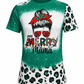 ILTEX Apparel Women's Clothing Merry Mama Green Cheetah Short Sleeve Top