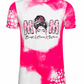 ILTEX Apparel Women's Clothing Messy Bun 'Breast Cancer ' Pink Cheetah Bleached Top