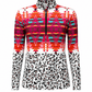 ILTEX Apparel Women's Clothing QZ1001 - Aztec White Cheetah Quarter Zip Top
