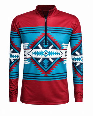 ILTEX Apparel Women's Clothing QZ1002 - Aztec Maroon Quarter Zip Top