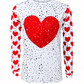 ILTEX Apparel Women's Clothing Red Heart Polka Dot White Top