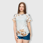 ILTEX Apparel Women's Clothing Reverse Cow Light Brown Blank Faux Bleached Top