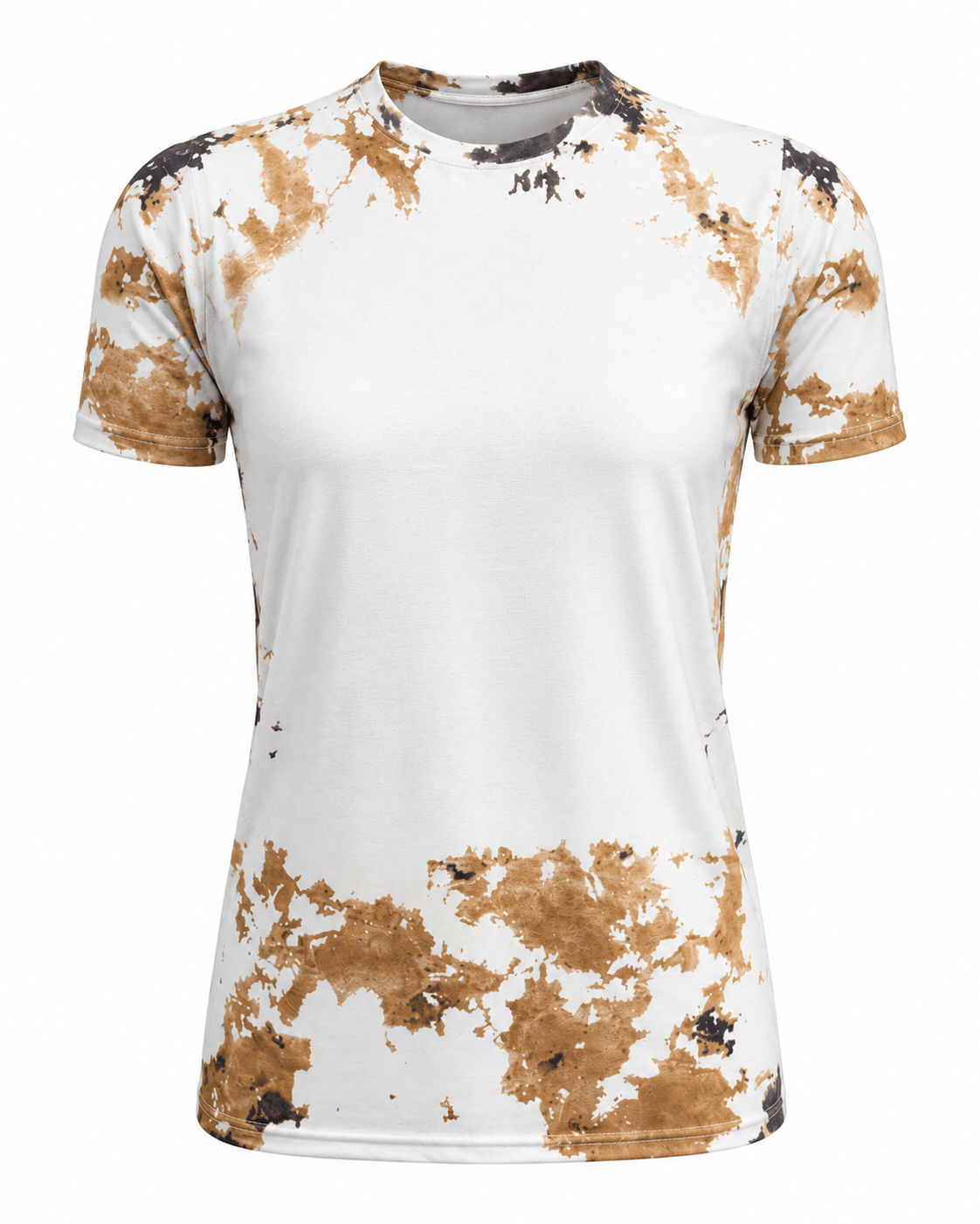 ILTEX Apparel Women's Clothing Reverse Cow Light Brown Blank Faux Bleached Top