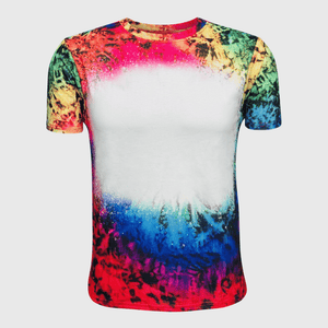ILTEX Apparel Women's Clothing Reverse Tie Dye Blank Faux Bleached Top - RTD103