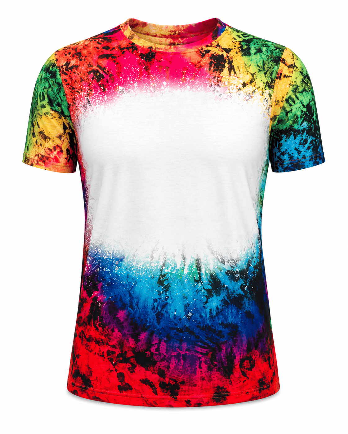 ILTEX Apparel Women's Clothing Reverse Tie Dye Blank Faux Bleached Top - RTD103